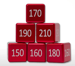 Pokemon Classic Numeric Damage Counter Set - Fire Red (6pcs)